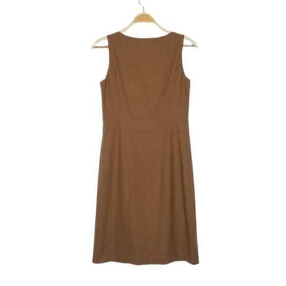 Ann Taylor Wool Drawstring Waist Midi Shift Dress - Picture 6 of 9